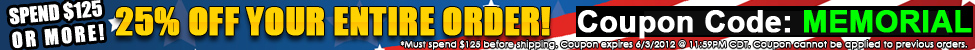 25% off memorial 2012 sale!